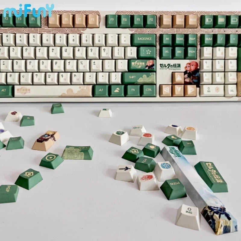 王国之泪键帽 塞尔达斯传说键帽 PBT 定制樱桃阿米洛 IKBC 可爱键盘帽 适用于甘明机械键盘