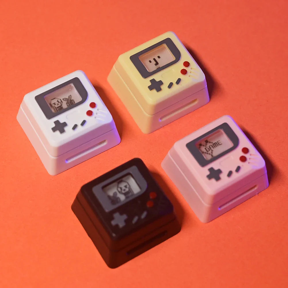 K-04 键盘键帽 3 合 1 替换机械键盘键帽 复古游戏机键帽 可爱透明键帽套装