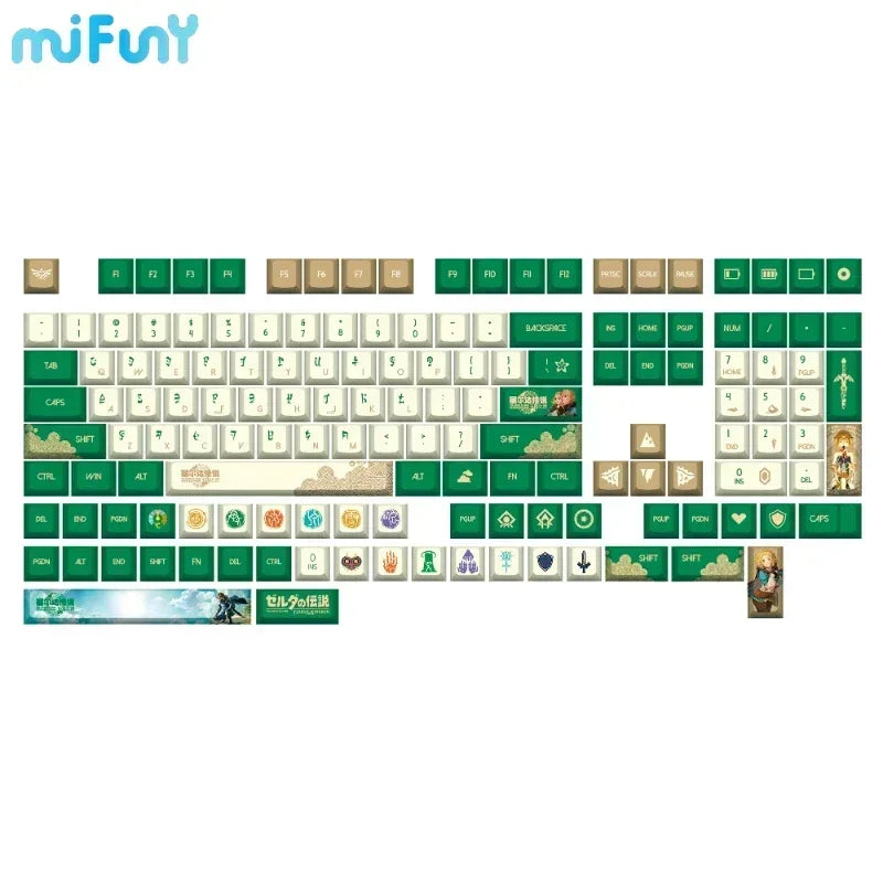 王国之泪键帽 塞尔达斯传说键帽 PBT 定制樱桃阿米洛 IKBC 可爱键盘帽 适用于甘明机械键盘