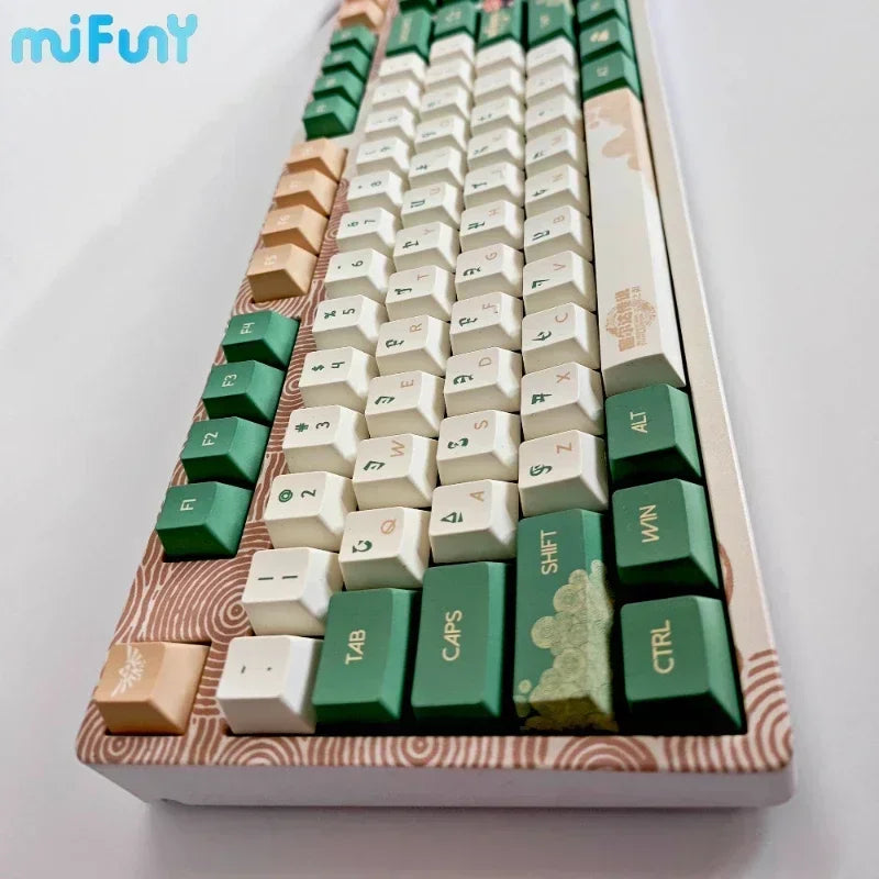Kingdom Tears Keycaps Legend of Zeldas Key Caps PBT Custom Cherry Amilo IKBC Cute Keyboard Caps for Ganming Mechanical Keyboards
